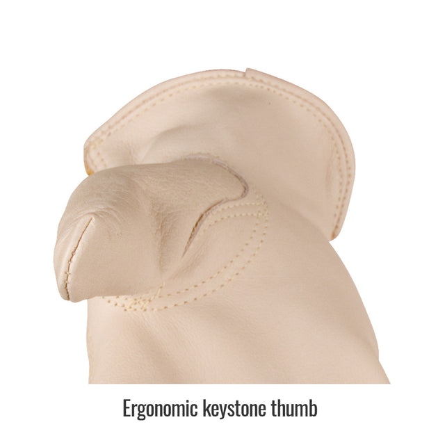 Ergonomic keystone thumb — Black Stallion 97K drivers glove