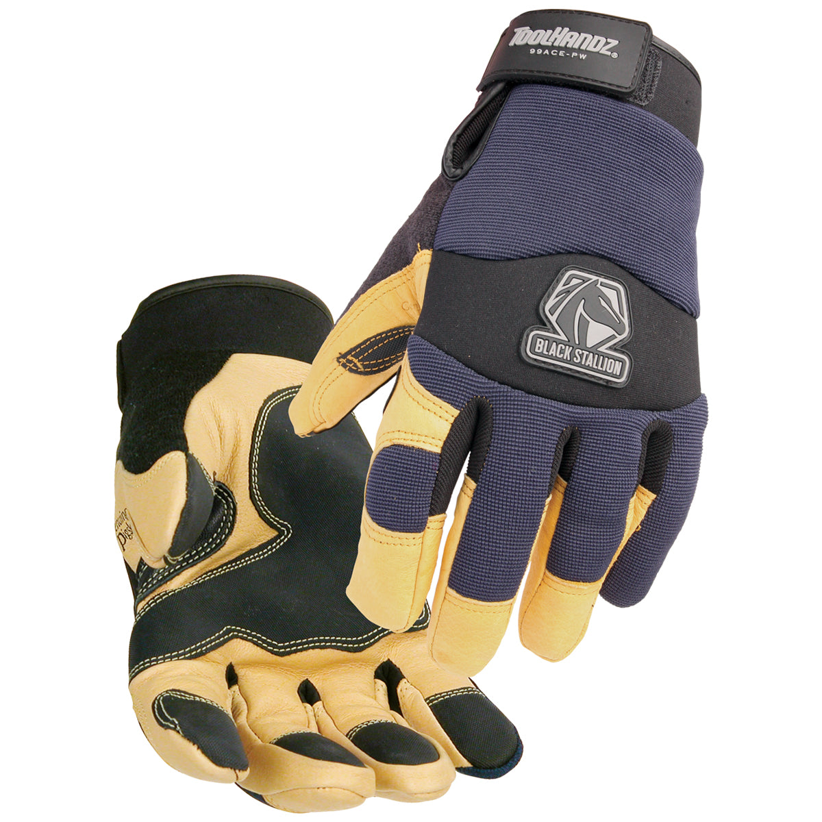 Black Stallion 99ACE-PW Toolhandz® Pro Spandex With Grain Pigskin Insul Reinforced Ergonomic Gloves