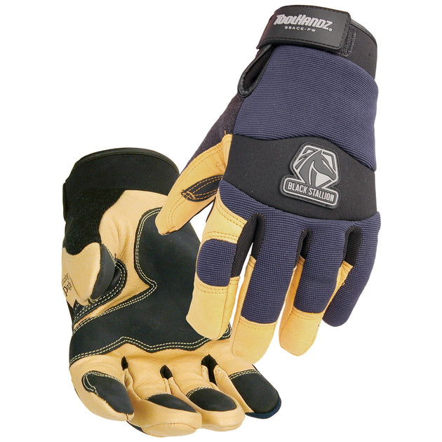 Black Stallion 99ACE-PW Toolhandz® Pro Spandex With Grain Pigskin Insul Reinforced Ergonomic Gloves