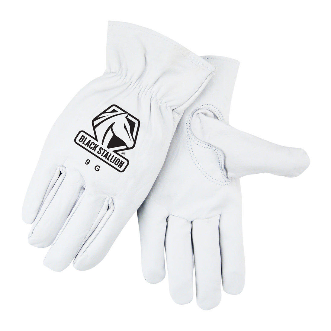 Black Stallion 9G Top Grain Goatskin Elastic Wrist DRIVER'S Style Gloves