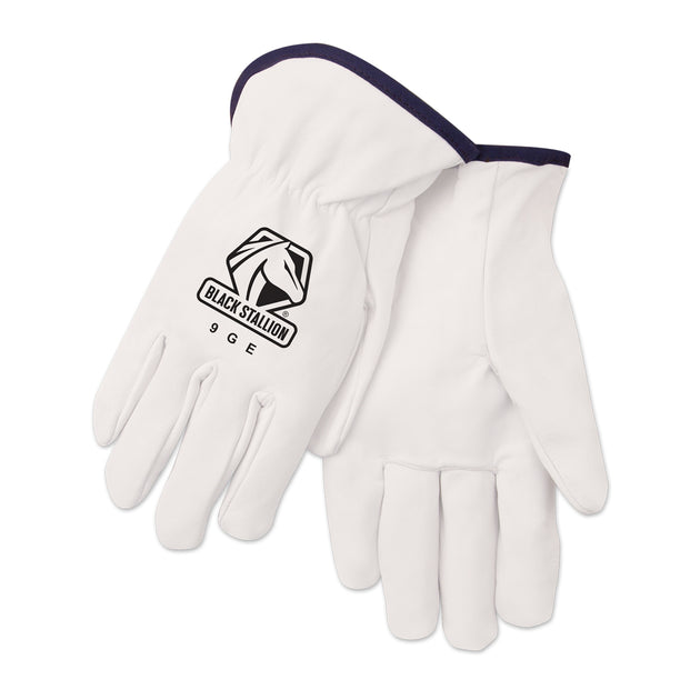 Black Stallion 9GE Grain Goatskin Elastic Wrist DRIVER'S Style Gloves