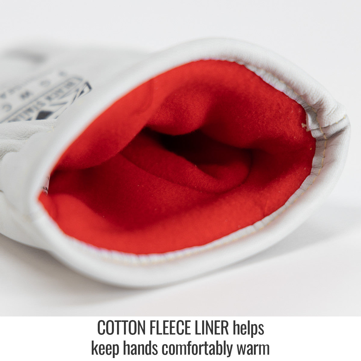 Cotton Fleece Liner helps keep hands comfortably warm — Black Stallion 9GWCR style gloves