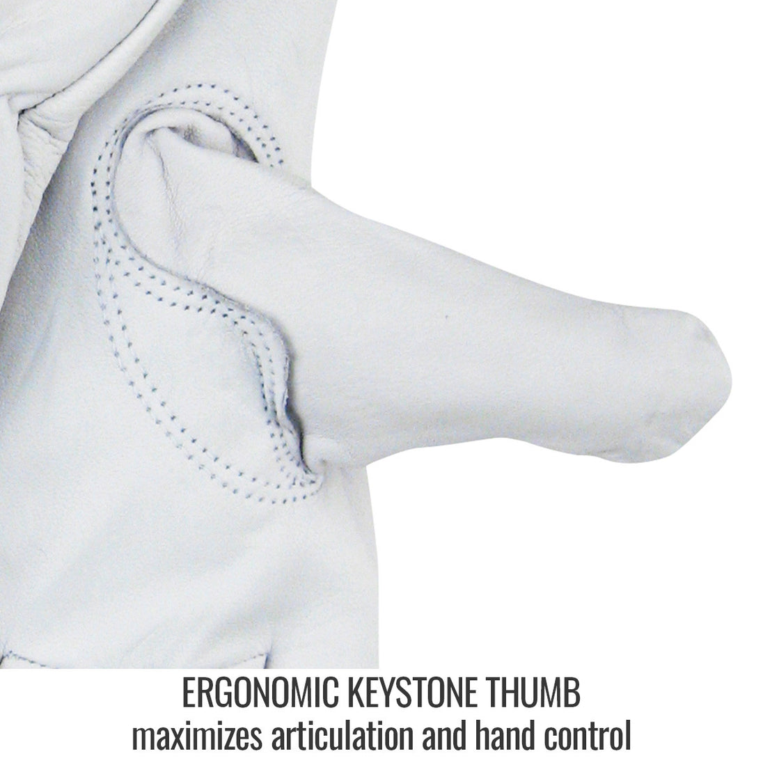 Ergonomic Keystone Thumb maximizes articulation and hand control — Black Stallion 9GWCR style gloves