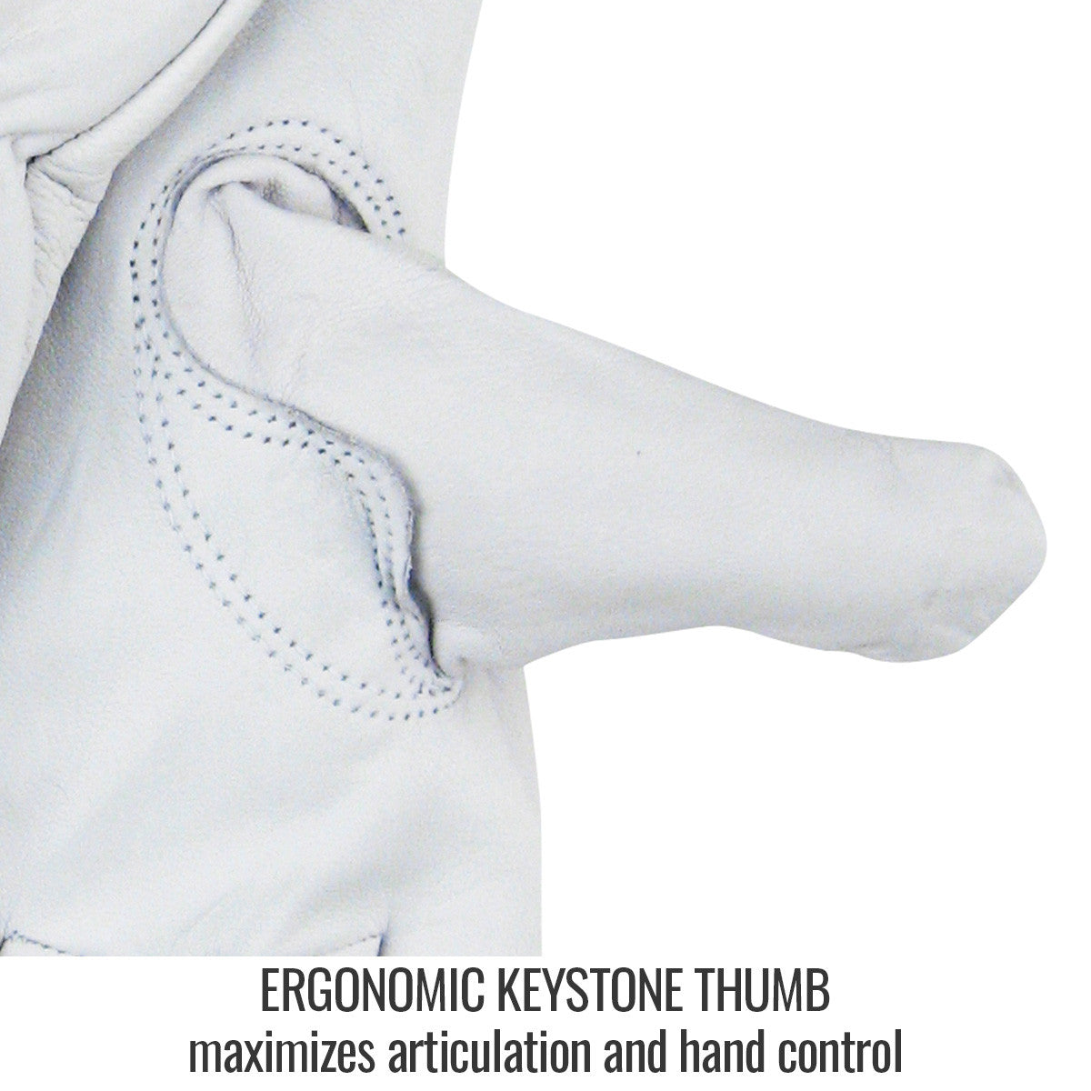 Ergonomic Keystone Thumb maximizes articulation and hand control — Black Stallion 9GWCR style gloves