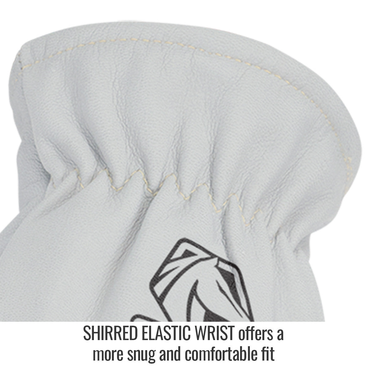 Shirred Elastic Wrist offers a more snug and comfortable fit — Black Stallion 9GWCR style gloves