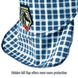 Black Stallion AH1730-BL FR Cotton Welding Cap With Hidden Bill Extension, Blue Plaid, detail view 2