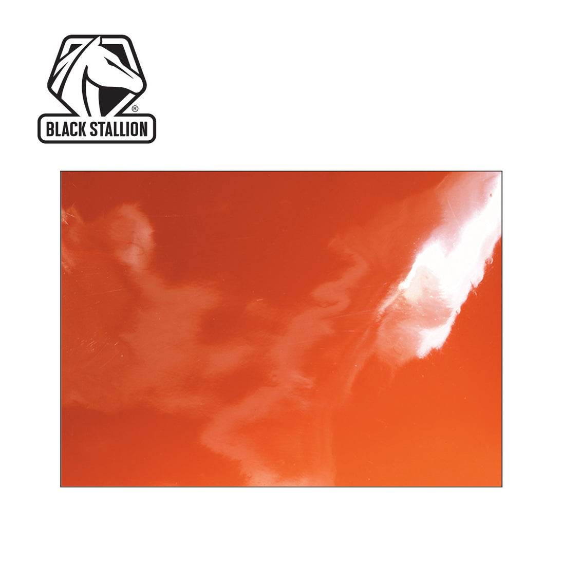 Black Stallion 6X4V1-ORA 14 Mil 6' x 4' Orange Saf-Vu 1 Panel Welding Screen Only