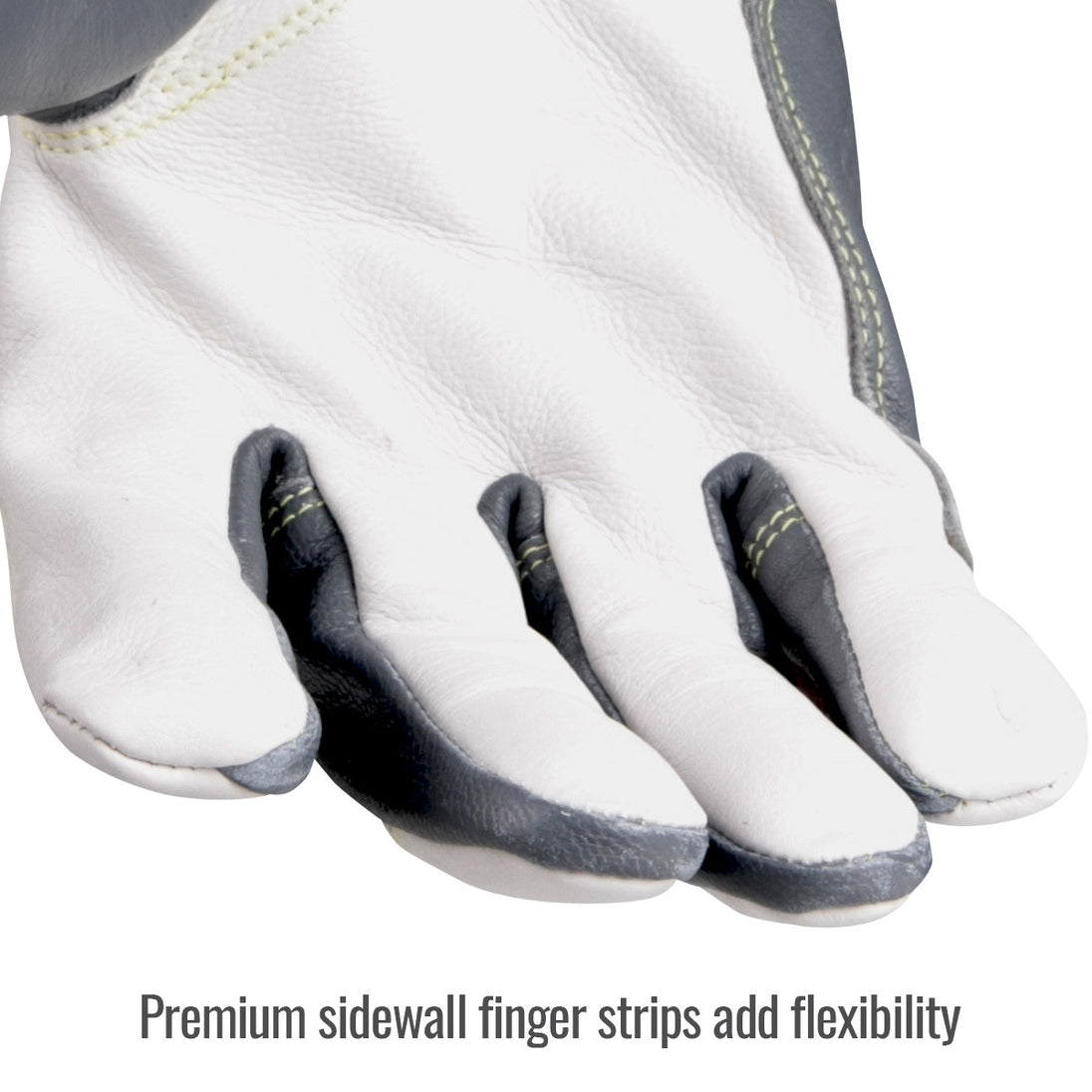 Premium sidewall finger strips add flexibility — Black Stallion A61 utility glove