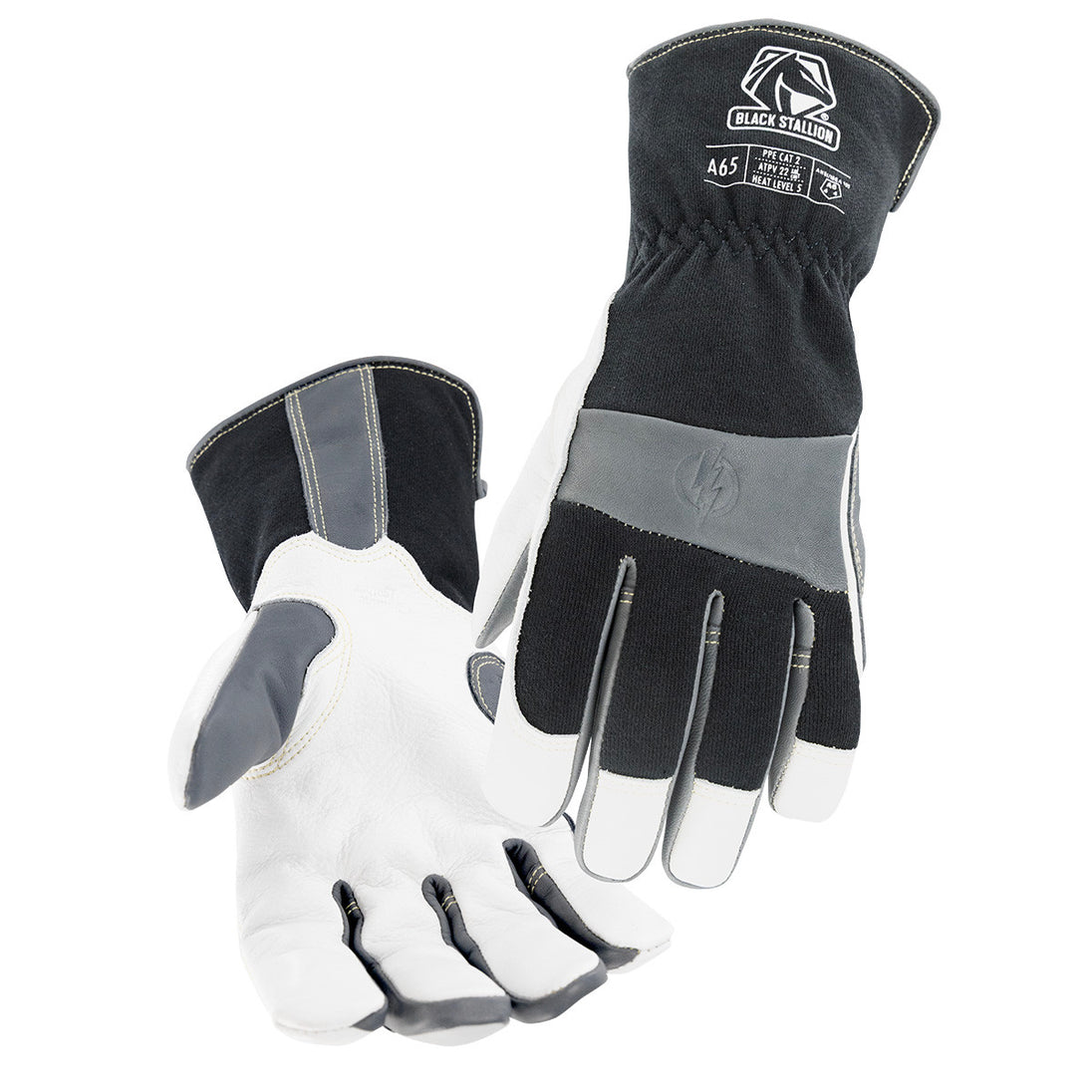 Black Stallion A65 Arc Rated A6 Cut Resistant Cowhide And FR Cotton Utility Glove