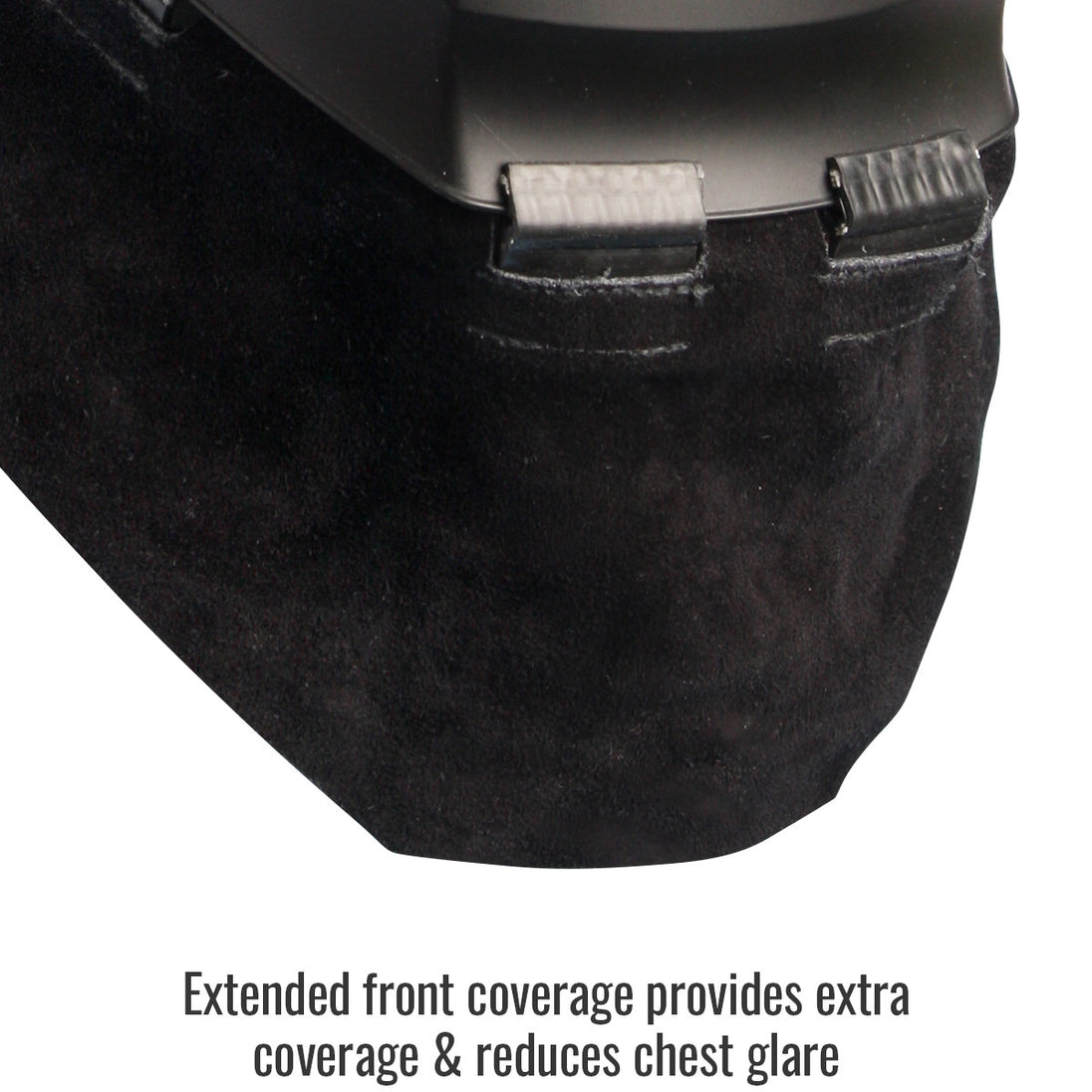 Extended front coverage provides extra coverage & reduces chest glare — Black Stallion AH5040-BK helmet bib