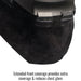 Extended front coverage provides extra coverage & reduces chest glare — Black Stallion AH5040-BK helmet bib