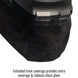 Extended front coverage provides extra coverage & reduces chest glare — Black Stallion AH5040-BK helmet bib