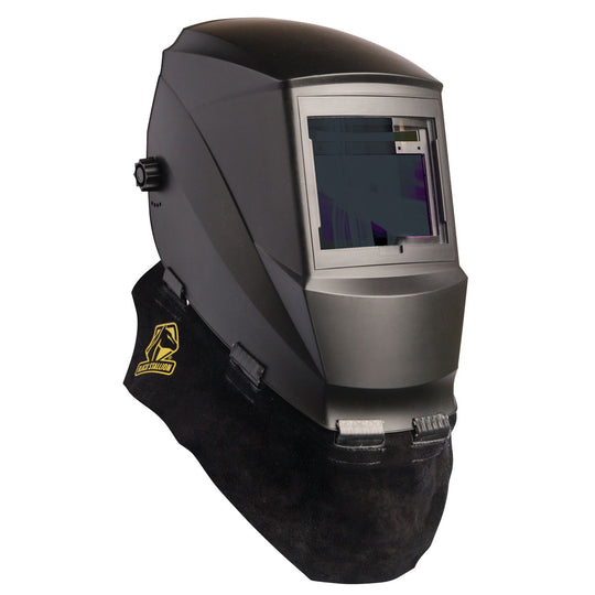 Black Stallion AH5040-BK Wrap Around Wldg Helmet Bib Black Cowsplit