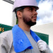 Black Stallion AH7055-BL cooling towel shown in use