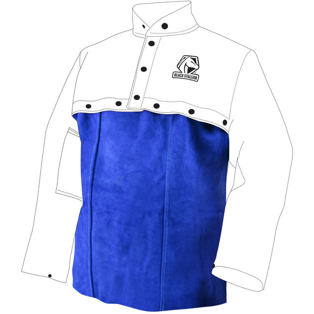 Black Stallion AL1020-BL Side Split Cowhide Leather 20 Inch Welding Bib