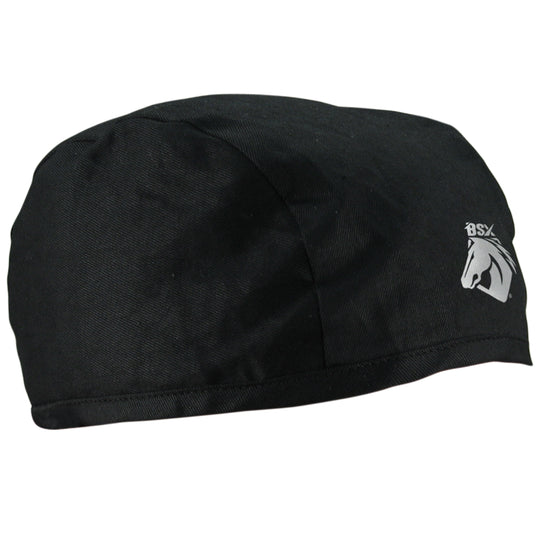 Black Stallion BC5B-BK BSX Black, Silver Logo Softop Beanie Cap