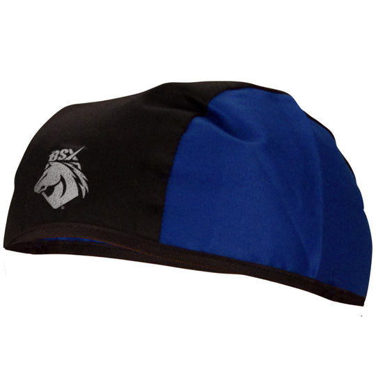 Black Stallion BC5B-BLU BSX Black/Blue Cotton Twill Beanie Cap
