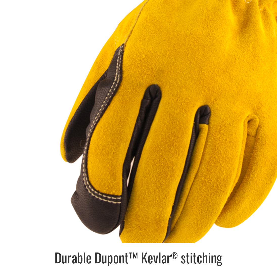Durable Dupont™ Kevlar® stitching — Black Stallion BT88 welding gloves