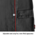 Adjustable waist strap for a more fitted appearance — Black Stallion BX9C welding jacket
