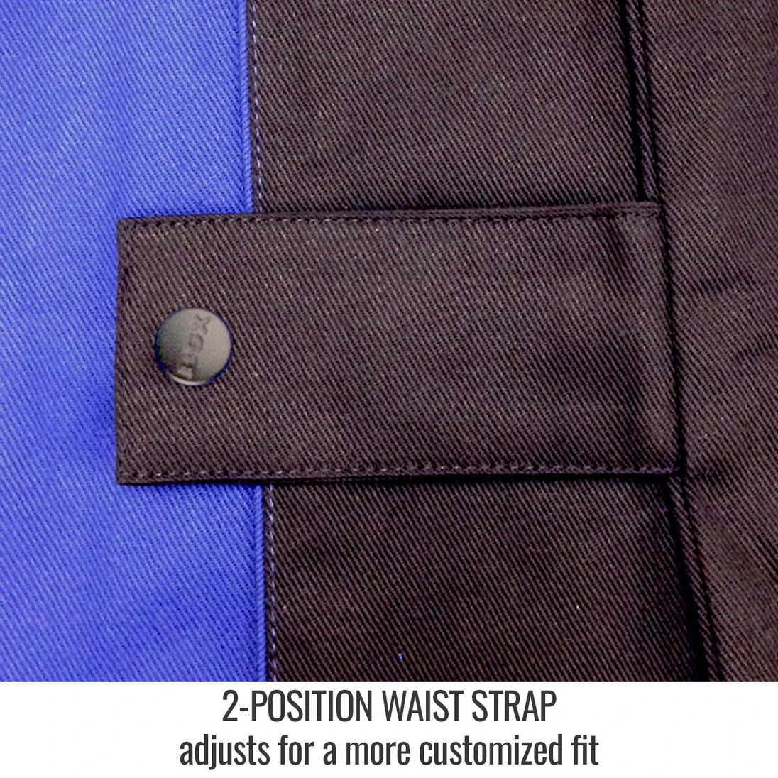 2-position Waist Strap adjusts for a more customized fit — Black Stallion BXRB9C welding jacket