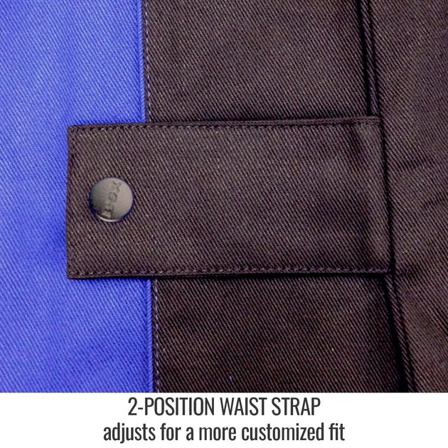 2-position Waist Strap adjusts for a more customized fit — Black Stallion BXRB9C welding jacket
