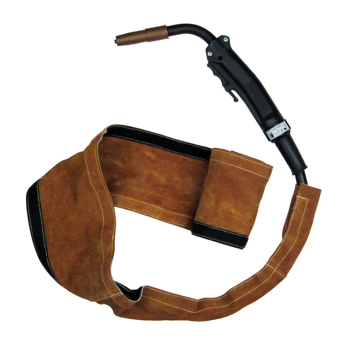 Black Stallion C134V 1 3/4 Inch Diameter Hook And Loop Heavy Duty Leather Cable Cover