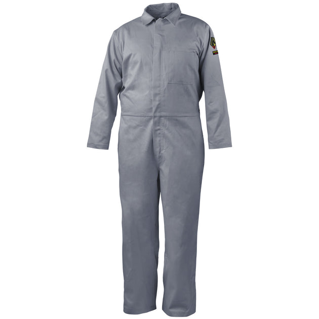 Black Stallion CF2117-GY 7 oz FR Cotton Coveralls (NFPA 2112 / 70E), Gray