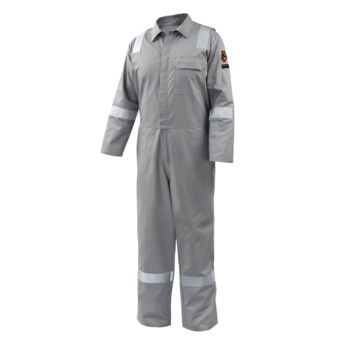 Black Stallion CF2118-GY 7 oz FR Cotton Reflective Coveralls (NFPA 2112 / 70E), Gray