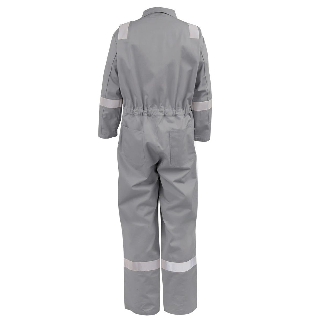Back view of the Black Stallion CF2118-GY reflective coveralls