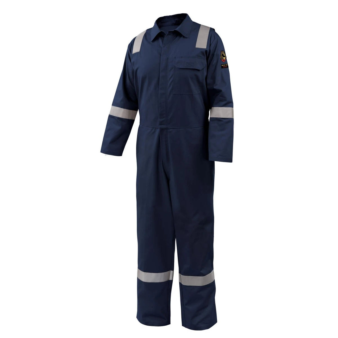 Black Stallion CF2118-NV 7 oz FR Cotton Reflective Coveralls (NFPA 2112 / 70E), Navy