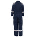 Back view of the Black Stallion CF2118-NV reflective coveralls