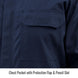 Chest Pocket with Protective Flap & Pencil Slot — Black Stallion CF2118-NV reflective coveralls
