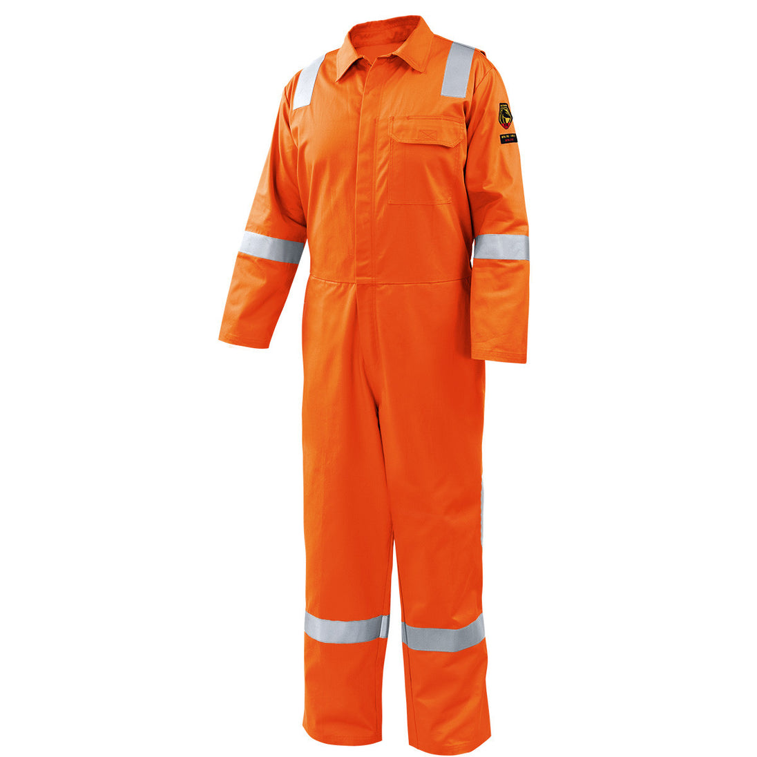 Black Stallion CF2118-OR 7 oz FR Cotton Reflective Coveralls (NFPA 2112 / 70E), Orange