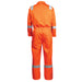 Back view of the Black Stallion CF2118-OR reflective coveralls