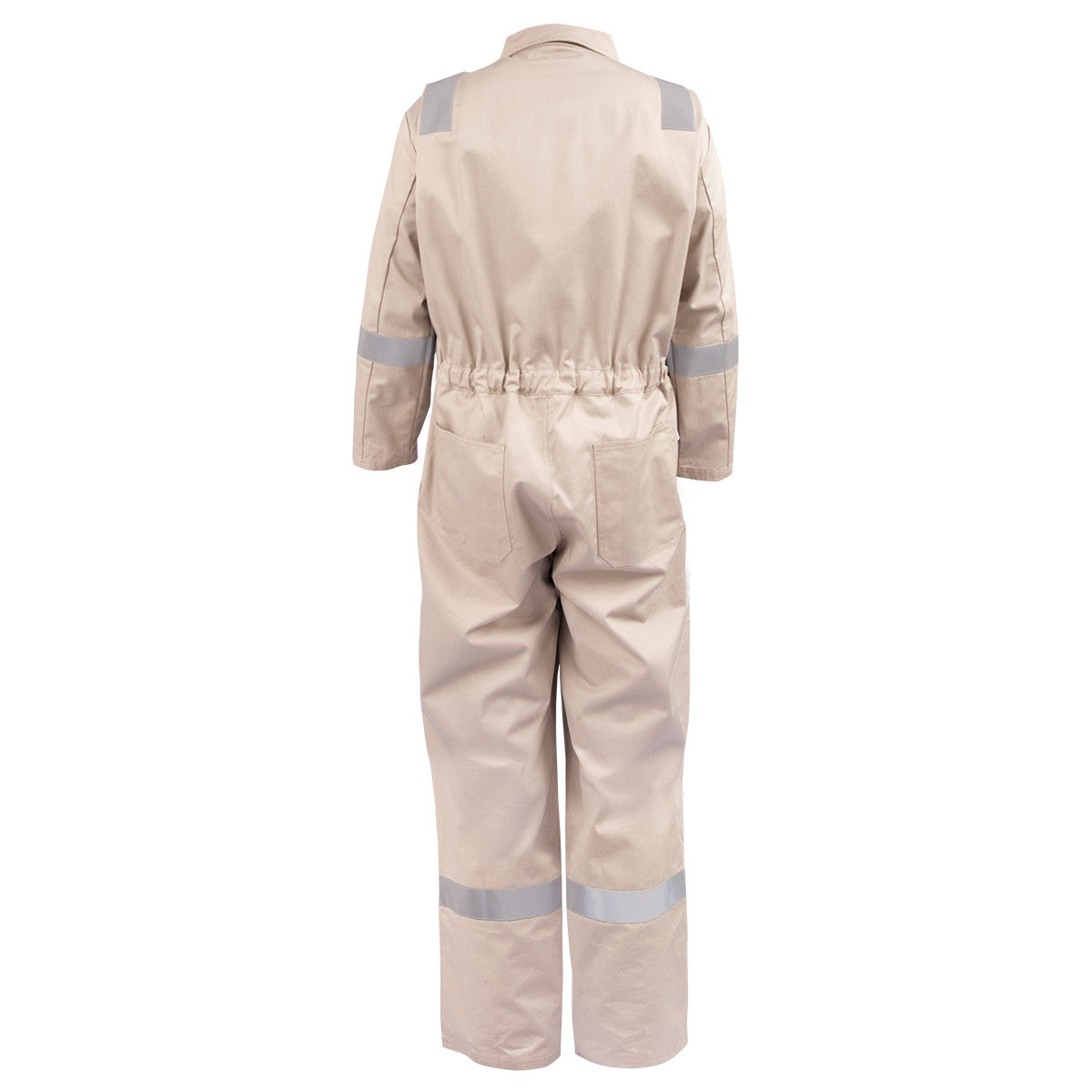 Back view of the Black Stallion CF2118-ST reflective coveralls