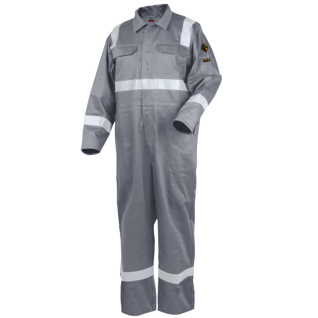 Black Stallion CF2216-GY 9 oz FR Cotton Reflective Coveralls (NFPA 2112 / 70E), Gray