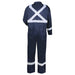 Back view of the Black Stallion CF2216-NV reflective coveralls