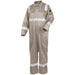Black Stallion CF2216-ST 9 oz FR Cotton Reflective Coveralls (NFPA 2112 / 70E), Stone