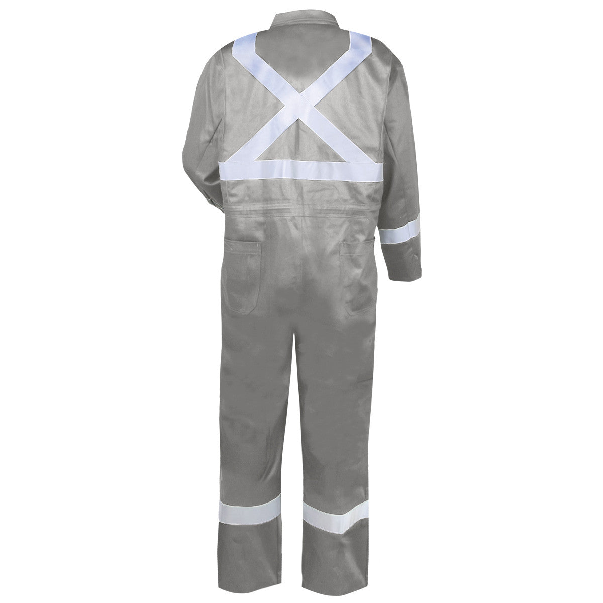 Back view of the Black Stallion CF2216-ST reflective coveralls
