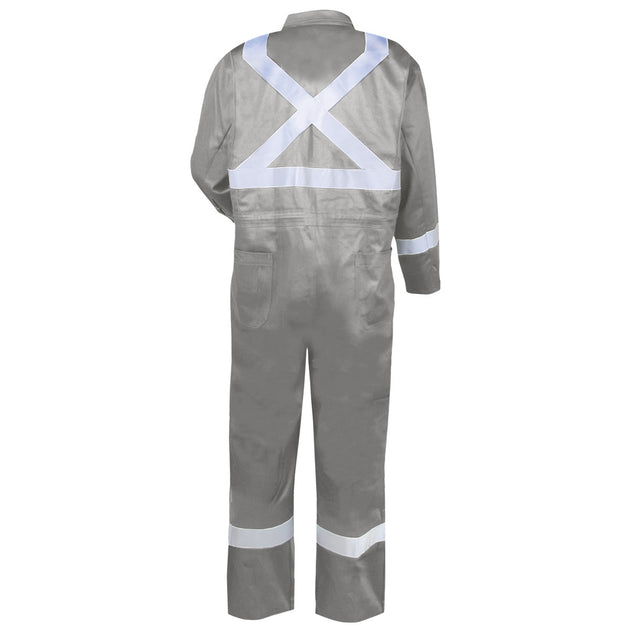 Back view of the Black Stallion CF2216-ST reflective coveralls