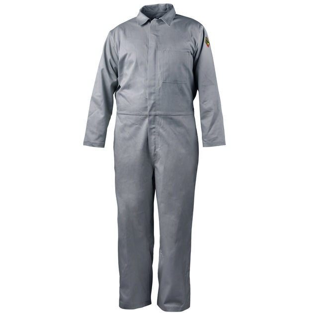 Black Stallion CF4017-GY 7 oz FR 88/12 Cotton Coveralls (NFPA 2112 / 70E), Gray
