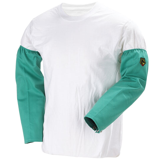 Black Stallion F9-118S 9 oz FR Cotton 18 Inch Sleeves Snap Wrist, Green