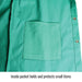 Inside pocket holds and protects small items — Black Stallion F9-30C welding jacket