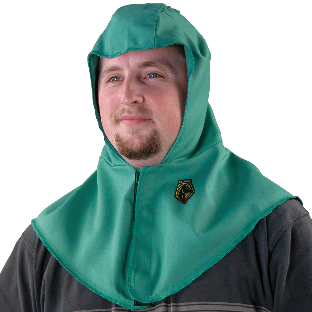 Black Stallion F9-HOOD 9 oz FR Cotton Hood With Neck/Shoulder Drape, Green