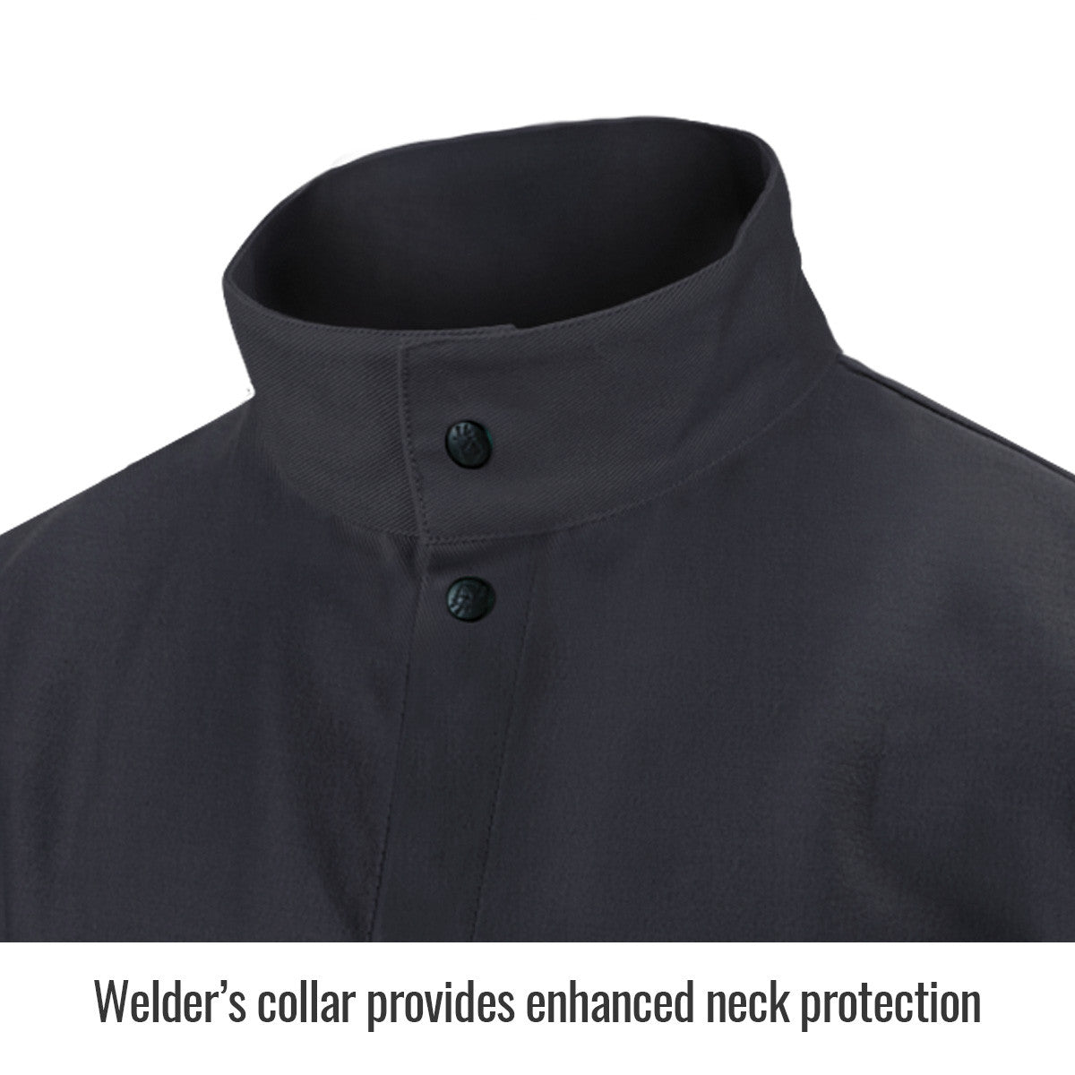 Collar provides enhanced neck protection — Black Stallion FBK9-30C inch jacket