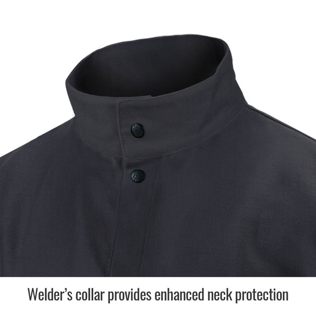 Collar provides enhanced neck protection — Black Stallion FBK9-30C inch jacket