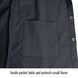 Inside pocket holds and protects small items — Black Stallion FBK9-30C inch jacket
