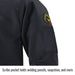 Scribe pocket holds welding pencils, soapstone, and more — Black Stallion FBK9-30C inch jacket