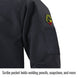 Scribe pocket holds welding pencils, soapstone, and more — Black Stallion FBK9-30C inch jacket