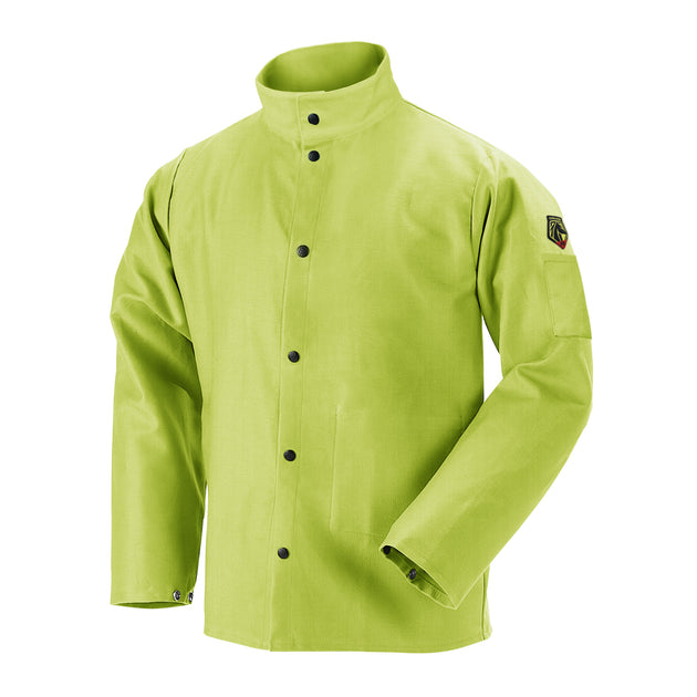 Black Stallion FL9-30C 9 oz FR Cotton 30 Inch Jacket, Lime Green